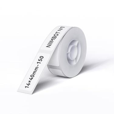 Imagem de NIIMBOT Etiquetas de transferência térmica 0,55" x 1,57", apenas para etiquetadora B18, material PET durável, impermeável e resistente a altas temperaturas, longo tempo de armazenamento, branco (14 x
