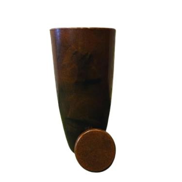 Imagem de Vaso De Planta Grande Cone Brilhante Luxo Decorativo Gg (marrom)