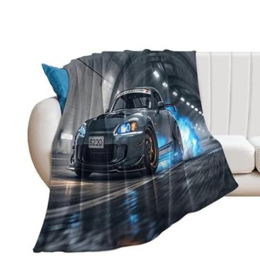 Imagem de HouLaiZhe Cobertor super macio de flanela para carro esportivo S2000 JDM Cobertores leves de resfriamento para sofá-cama, cadeira, sofá, carro, viagem ao ar livre, leve, quente, 127 x 178 cm