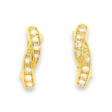 Imagem de Brinco Zircônia Argola BC2555 - Akasaki, Dourado