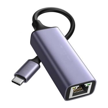 Imagem de Adaptador USB C para Ethernet, adaptador Ethernet de 1 Gbps Plug and Play, capa de alumínio, (compatível com Thunderbolt 4/3) para dongle de rede RJ45, compatível com MacBook Pro/Air, iPhone 17 Pro