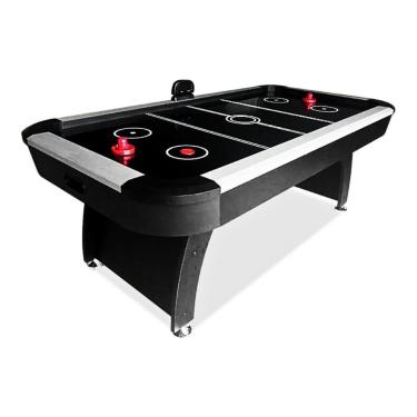 Imagem de Mesa de Air Hockey Profissional com Sistema de Pontuação Eletrônico LED e 2 Empurradores-Unissex