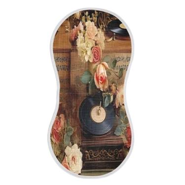 Imagem de xigua Conjunto de 1 panos vintage para arrotar musselina toca-discos de musselina, panos super macios e absorventes, roupas de arroto de algodão para chá de presente para recém-nascidos, bebês meninas