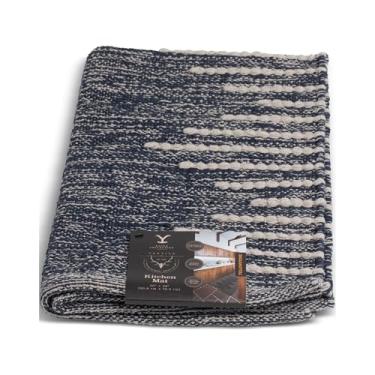 Imagem de Yellowstone Kayce Collection Tapete de cozinha rústico em dois tons - 51 x 76 cm