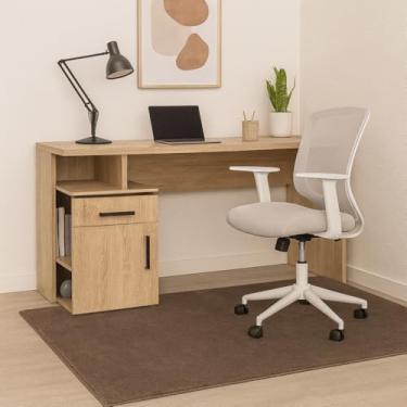 Imagem de Tapete Para Quarto Sala Escritório Closet Consultório Antiderrapante Minimalista Altura do Pelo 17MM (TRIGO, 100X150)