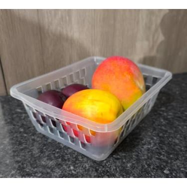Imagem de Organizador Transparente para Gaveta, Kit com 10 Cestinhos, 1400ml, 20x15x6 cm, Plástico
