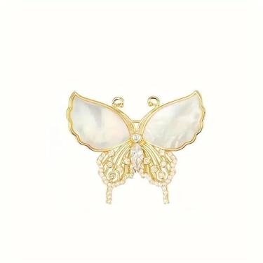 Imagem de 1 broche requintado de borboleta de strass, terno, blazer, broche de xale, acessório de pino elegante encantador, acessórios de roupas femininas presente