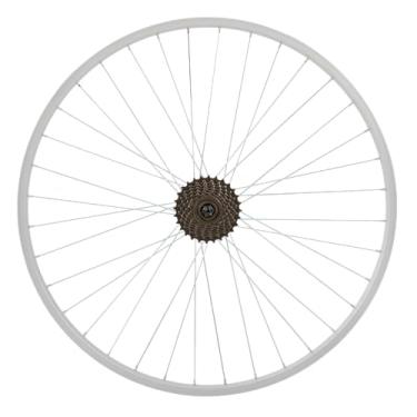 Imagem de Aro de liga de liga Hiland 71.1 cm x 4.4 cm adequado para pneu de 1,75 a 2,215 polegadas de largura e freio de aro, rodas MTB dianteiro e traseiro com roda livre de 7 velocidades, parafuso no eixo