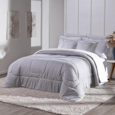 Imagem de Edredom sherpa dupla face refilado SOLTEIRO, QUEEN e KING. (Cinza, Q)