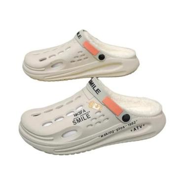 Imagem de Chinelos De Inverno Masculinos Quentes E Peludos, Confortáveis, De Alg