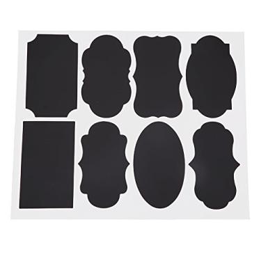 Imagem de GLOGLOW Outras Necessidades Diárias Domésticas 88 Unidades de Adesivos de Quadro-negro de PVC Com Caneta, Preto e Branco, Autoadesivos para Potes de Cozinha e Organização de Armazenamento de
