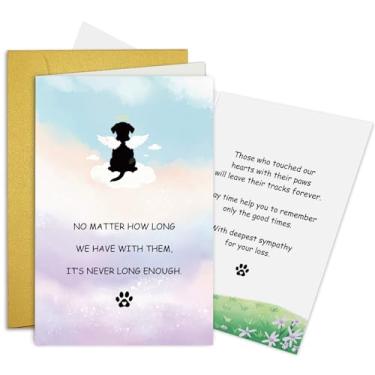Imagem de Oamiolek Cartão de simpatia por perda de cachorro para dono de animal de estimação, cartão de perda de animal de estimação sincero de cachorro, presentes de luto para cães, não importa quanto tempo