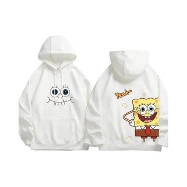 Imagem de Moletom De Poliéster Do Cartoon Bob Esponja Com Capuz E Manga Longa Pa