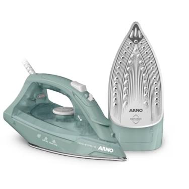 Imagem de Ferro a Vapor Arno Ecogliss Protect com Base Cerâmica FECP, 1830W, Verde Eucalipto, Modo ECO, Desligamento Automático, 220V
