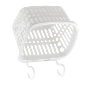 Imagem de Yosoo Caddy de Chuveiro Pendurado Moderno Simples, Cesta de Chuveiro de Drenagem de Plástico Resistente Com Economia de Espaço para Banheiro Com Cesta de Lavanderia (WHITE)