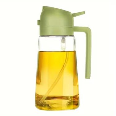 Imagem de 1 frasco spray de grau alimentício, pode conter molho de soja, azeite de oliva, etc., necessidades de cozinha antiodor e melhora a experiência culinária. (verde