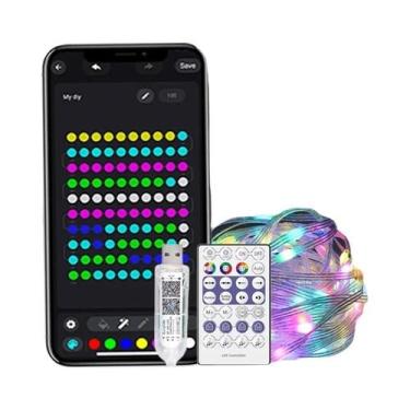 Imagem de Luzes De Natal RGBIC 100 LED 10M Para Árvore De Natal, Luzes De Cordão