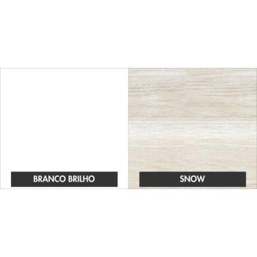 Imagem de Conjunto para Banheiro Gabinete com Cuba de Apoio Folha L34 e Espelheira Legno 631w Branco/snow