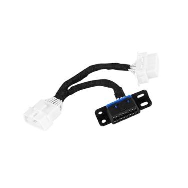 Imagem de Ailgely OBD2 16 Pinos Macho para Cabo de Extensão de Adaptador Divisor Duplo Feminino, Cabo Extensão Com Material ABS para Todos Os Protocolos OBD2, Comprimento 11,8