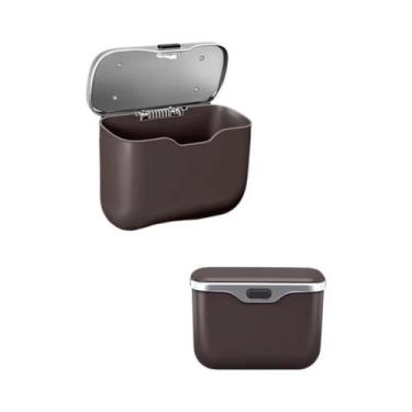 Imagem de Lixeira De Carro Impermeável Com Tampa Criativa, Cesto De Armazenament