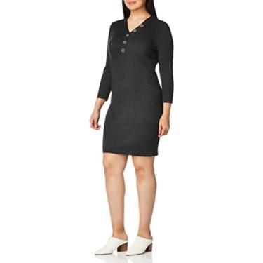 Imagem de Tommy Hilfiger Vestido suéter feminino, Carvão, G
