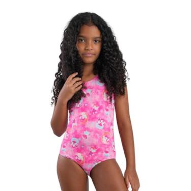 Imagem de Maiô Infantil Juvenil De Natação Praia E Piscina Proteção Uv (Pink Fada, 6)