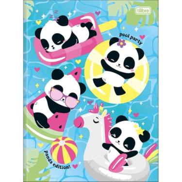 Imagem de Caderno Lovely Friends Pandas Universitário Brochura TILIBRA - 80 Folhas (Pool Party)