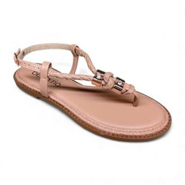 Imagem de Sandalia Beira Rio 8472.414 Rasteira de Dedo Strass Feminina Tira Fina