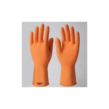 Imagem de Luva Latex Limpeza Multiuso Sanro Plus Laranja