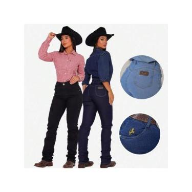 Imagem de KIT 2 Calças Country de Rodeio Feminina Cintura Alta Com Lycra - Audax