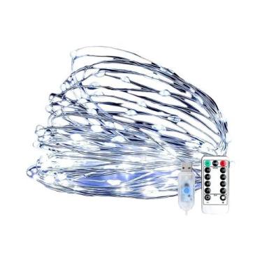 Imagem de Luzes De Cordão LED USB À Prova d'Água 5M 10M 20M Fios De Cobre Pratea