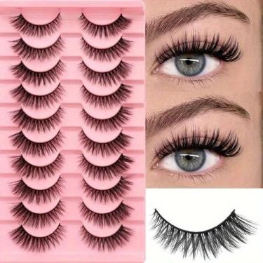 Imagem de Cílios Postiços Estilo Anime Fluffy Leves E Naturais 10 Pares - NONE