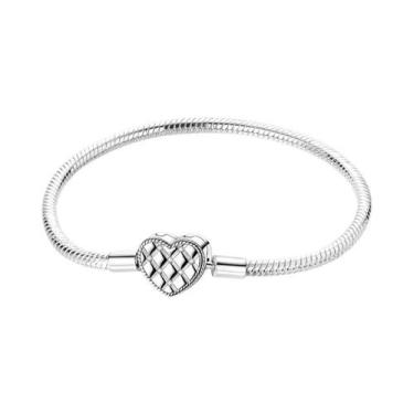 Imagem de Pulseira De Charme Em Prata Esterlina 925 Para Mulheres, 17-20CM, Cruz