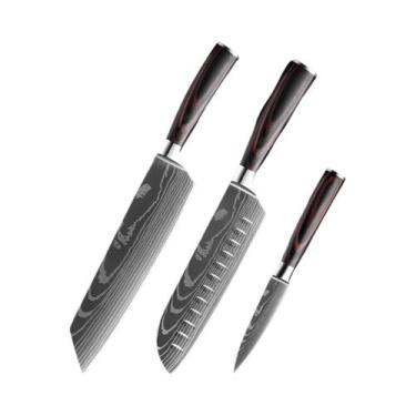 Imagem de Conjunto De Facas De Cozinha Em Aço Inoxidável 7Cr17Mov 1-9PCS Facas D