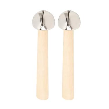 Imagem de RiToEasysports Sino de Mão, 2 Peças Orff, Cabeça de Ferro, Sino de Madeira, Instrumento Musical de Percussão, Brinquedo para Crianças, Educação Precoce