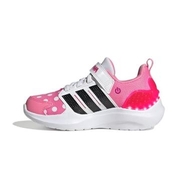 Imagem de adidas Tênis infantil unissex Disney Lightorama Minnie Mouse, Rosa Bliss, preto/rosa lúcido, 15