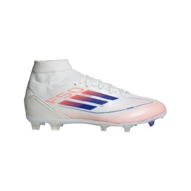 Imagem de adidas Tênis feminino F50 League cano médio firme/multi chão, Branco/azul lúcido, vermelho solar, 36