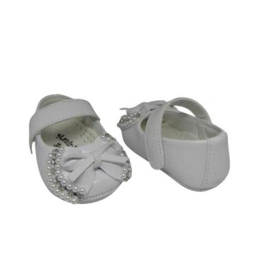 Imagem de Sapatinho de Bebê Sapatilha Luxo Laço Batizado Infantil Menina Manozin