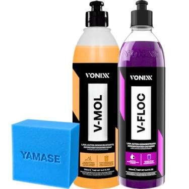 Imagem de Kit Shampoo Automotivo Esfregação Neutro V-floc V-mol Vonixx Espuma Yamase