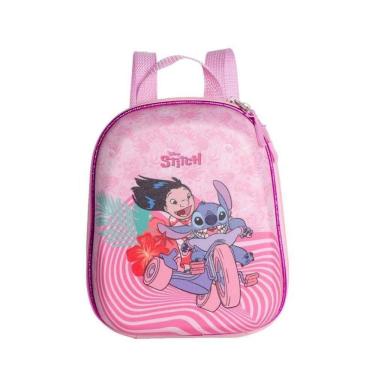 Imagem de Mochila Escolar Infantil De Costas Lilo E Stitch Rosa