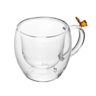 Imagem de Xícara de Café Sun Garden Borboleta 80ml Vidro Borossilicato Wolff
