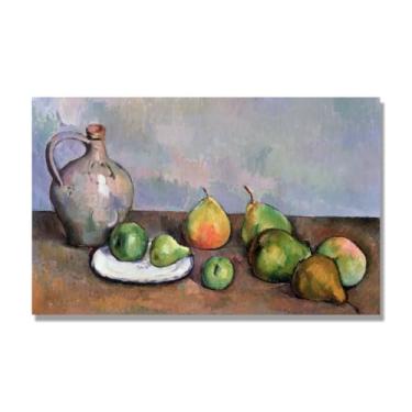 Imagem de NHLDZYH Vintage Fruta Ainda Vida Tela Retro Frutas Motivo Estilo Country Decoração de Parede para Cozinha e Sala de Jantar. C48. 60 x 96 cm. Apenas Tela