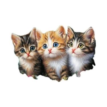 Imagem de Huacan pintura diamante gato flor diamante bordado animal kit completo