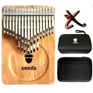 Imagem de Seeds Kalimba Piano de polegar 41 teclas Chromatic C-Tuned Thumb Piano Okoume Wood Flat Board ultraleve portátil Mbira Finger Piano (versão mais recente)