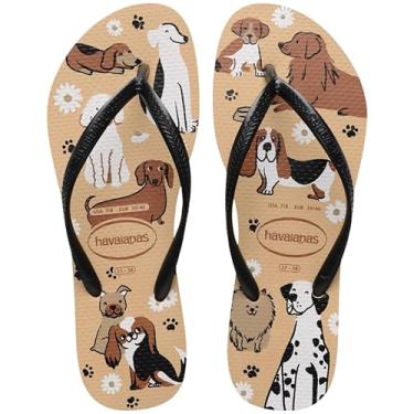 Imagem de Chinelo Havaianas Slim Pets 37/38 Marrom/Preto
