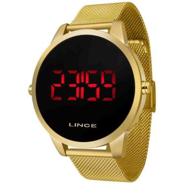 Imagem de Relogio Lince Feminino Digital Mdg4586l Pxkx Aço Dourado