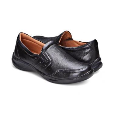 Imagem de Tênis Feminino Confortável elástico Preto Levecomfort, 37