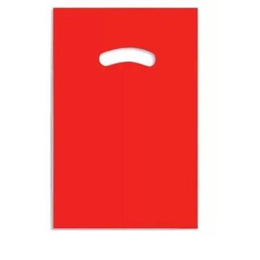 Imagem de Sacola Plástica 20X30 Vermelha Boca De Palhaço- Kit 40Un - Lynx Produç