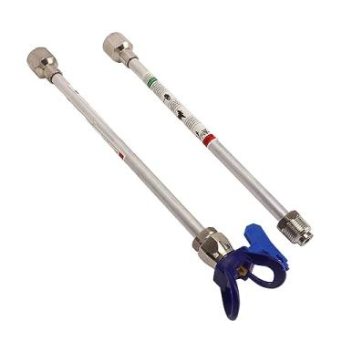 Imagem de AYNEFY Haste de Extensão de Spray Em Aço Inoxidável Design Leve Resistente à Erosão para Pistolas de Pintura Sem Ar 30 Cm Uso Versátil para Aplicações de Limpeza Profissional (Prata)
