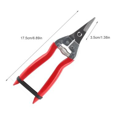 Imagem de Naroote Tesoura de Poda de Jardim Tesoura de Aço Inoxidável que Economiza Esforço para árvores Frutíferas, para Trabalhos de Jardinagem (Cabeça inclinada)